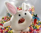 Bunny Rabbit Doughnut Fleece Plush Fake Food Spring Easter Donut Canadian Made