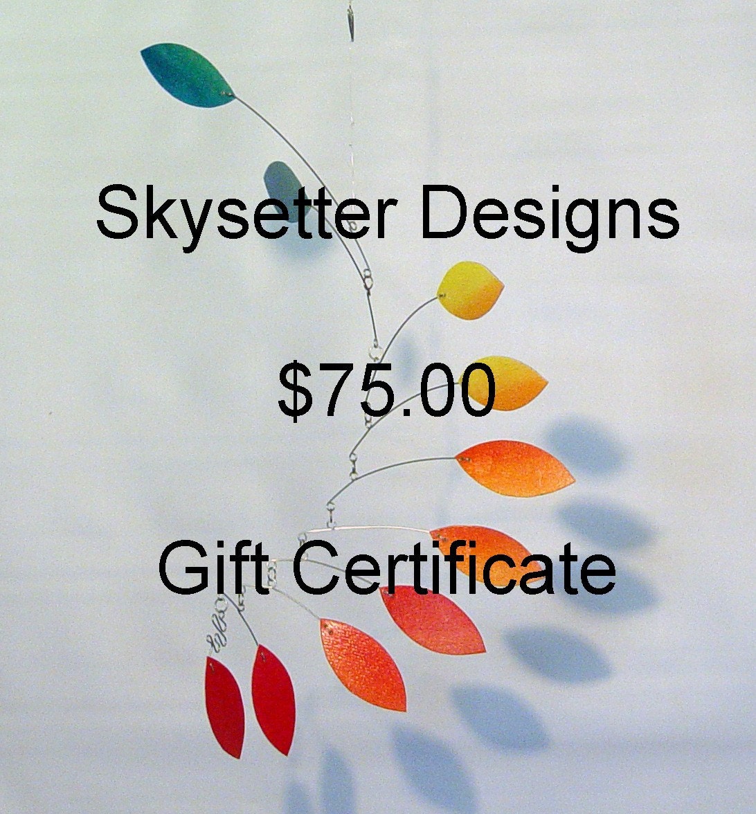 Hanging Mobile - Skysetter Designs Kinetic Mobile Gift Certificate Seventy Five Dollars