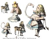 ALICE IN WONDERLAND  - Digital Collage Sheet (No 059)
