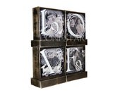 PERSONALIZED PHOTO BLOCKS- Great Fathers Day Gifts-4 photo block set to spell out Love - Custom Photo Displays Anything Possible