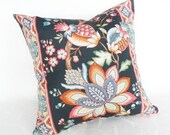 HALF PRICE SALE Floral Jacobean Print  Pillow 18x18