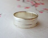 Birch ring in silver