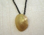 Ponderous Ark Shell 18k Gold Pendant