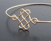 Bangle Bracelet 'Knot' - Gold