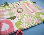 Custom Baby Girl Lovey Hand Embroidered by Dolce Dreams
