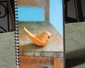 ON SALE -- Bird Journal - Nestle and Soar Studio Journal -- Wooden Wren, notebook, diary, stationery