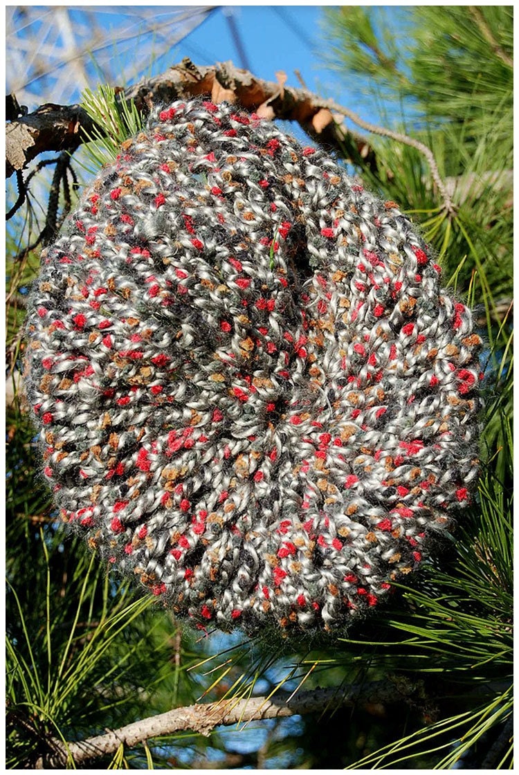 Gray Confetti Semi Slouchy Beret