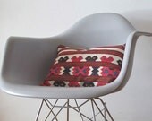 vintage geometric hand woven pillow cover