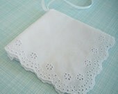 White Eyelet Wristlet Handkerchief