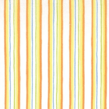 One Yard - Yellow & Orange Stripes on White - Fresh Flowers Collection by Deb Strain for Moda Fabrics - 19456 18