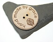 1.25" button set  wood engraved