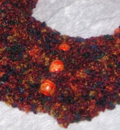 Brown, Blue & Rust Infinity Scarf