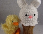 Easter 2011 - Happy Bunneh Ice Cream Cone - Vanilla