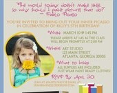Birthday Invitation:  Art Party
