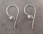 LOW SHIPPING 2 Bali Sterling Silver Earwires With Ball - 24 x 12mm