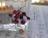 Handmade: Purple and Pearl Drop Earring