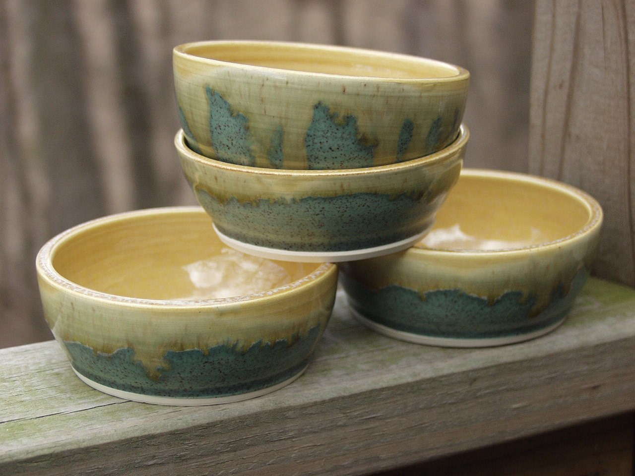 Small Prep Dessert Bowl-Set of 4-Sage Tawny-Ready to Ship