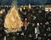large giclee fine art print - they sacrificed everything to the stars - archival reproduction of original oil painting - this is all i know