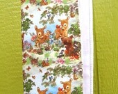 Woodland Creatures infant burp cloth