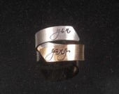 Adjustable Gold Filled Sterling Message Ring by donnaodesigns