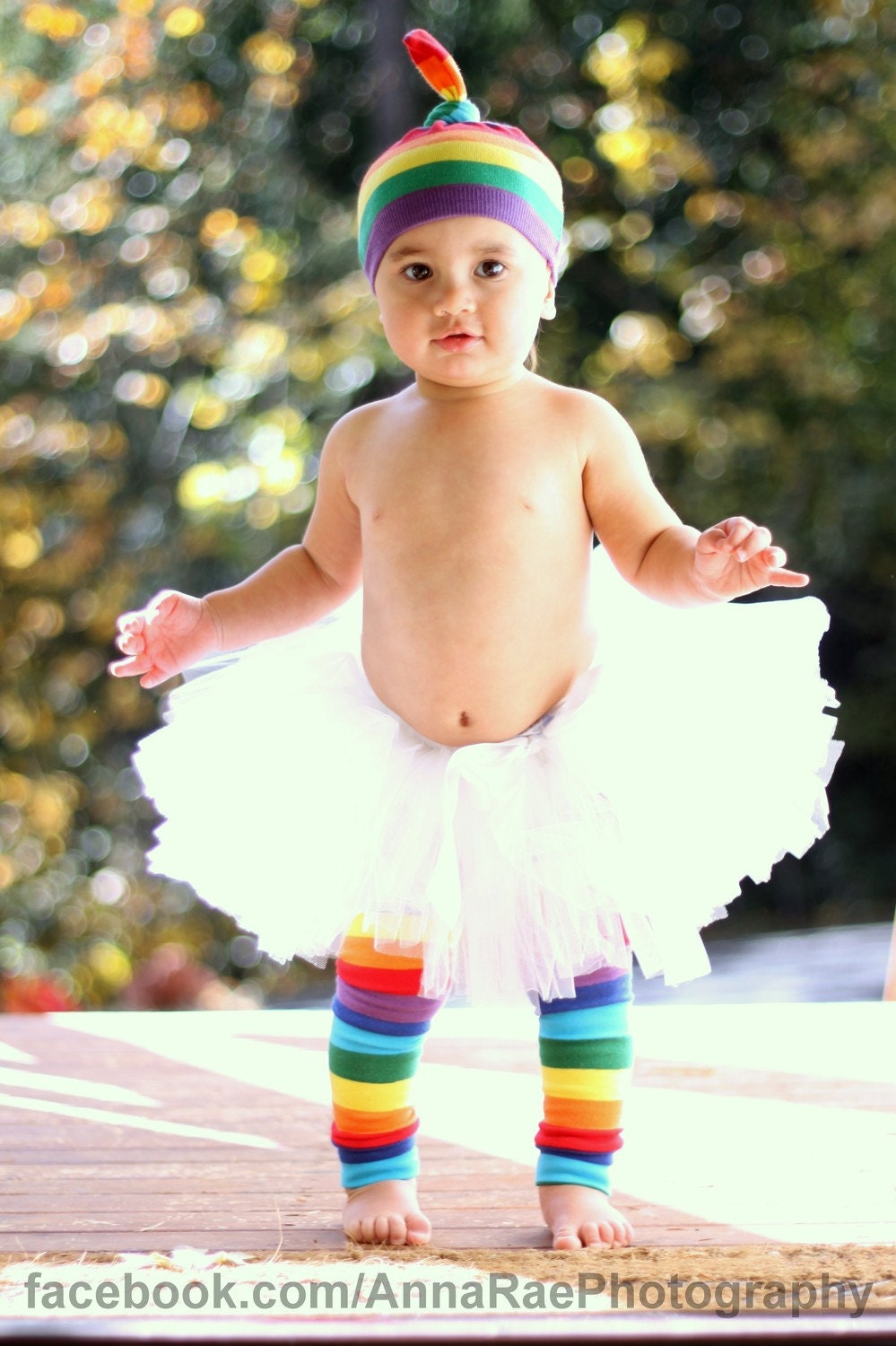 KOOL KID Arm / Leg Warmers for Baby, Toddler, Child, Tween Boy or Girl - Rainbow Stripes - Fun and Functional Fashion