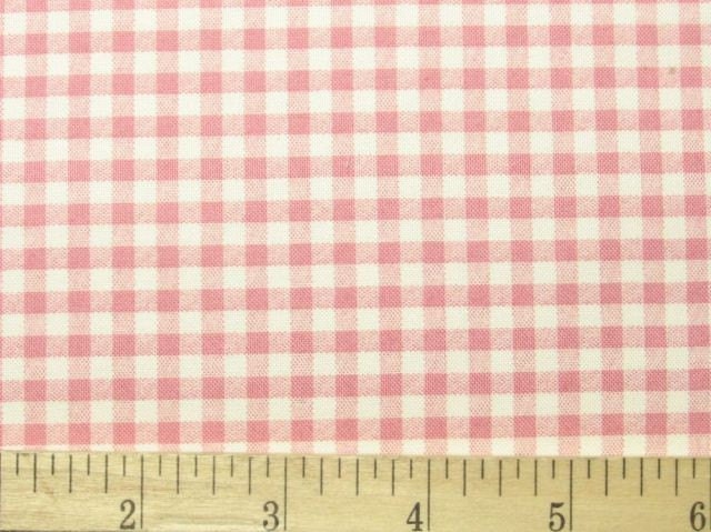 Honeymoon Cottage Fabric Pink Gingham by Gloria Parsons