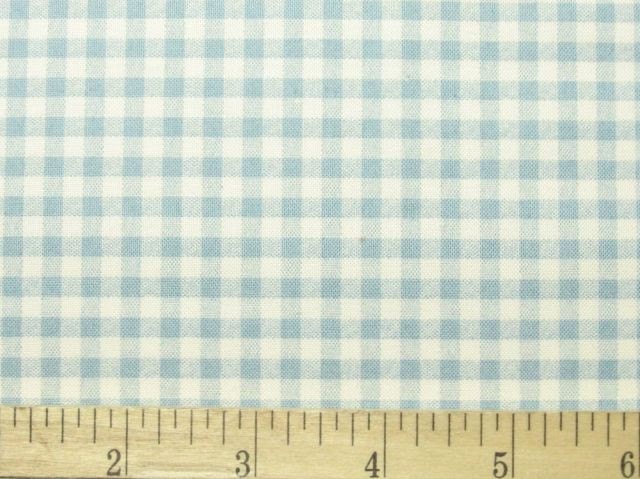 Honeymoon Cottage Fabric Blue Gingham by Gloria Parsons