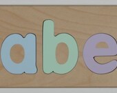 Personalized Wooden Name Puzzle - Handcrafted wih Upper and Lower Case Letters.
