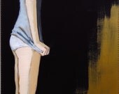 Flame . large sewn print . with black and gold