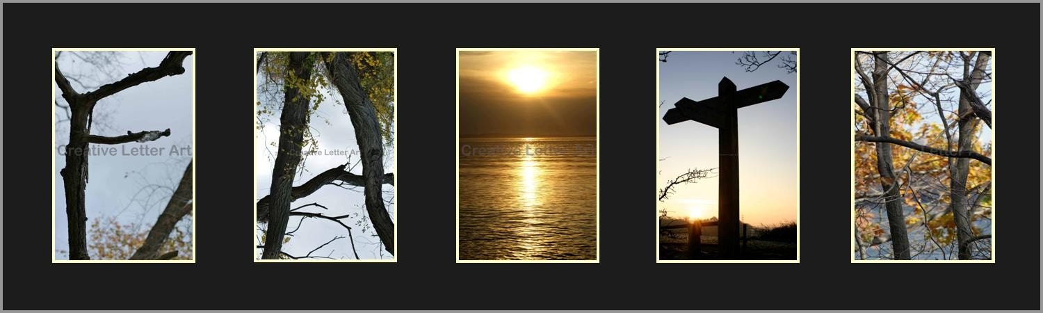 FAITH-102 Alphabet Letter Photo Art choices- available in color, black & white or sepia (specify in notes when ordering)