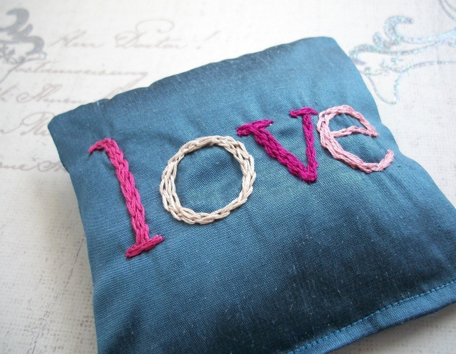Lavender Sachet Hand Embroidered by Dolce Dreams