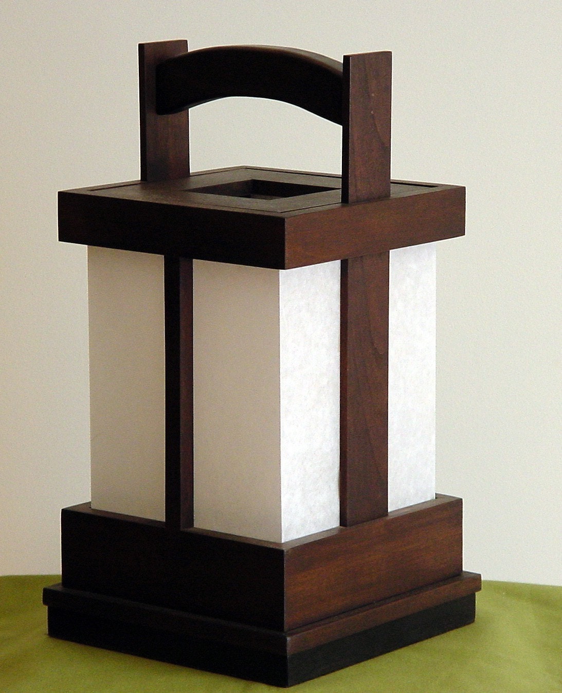 Japanese-style Shoji Lamp - Alder/Expresso Stain