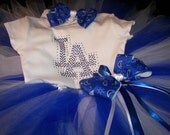 ADORABLE--Baseball  Bling Tutu Set--Support your favorite teams-- You choose colors and teams