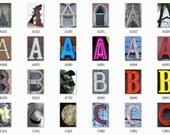 Alphabet Photography Letter A B C D E F G H I J K L M N O P 4x6 Color Photographs with Optional Mat & Framing available