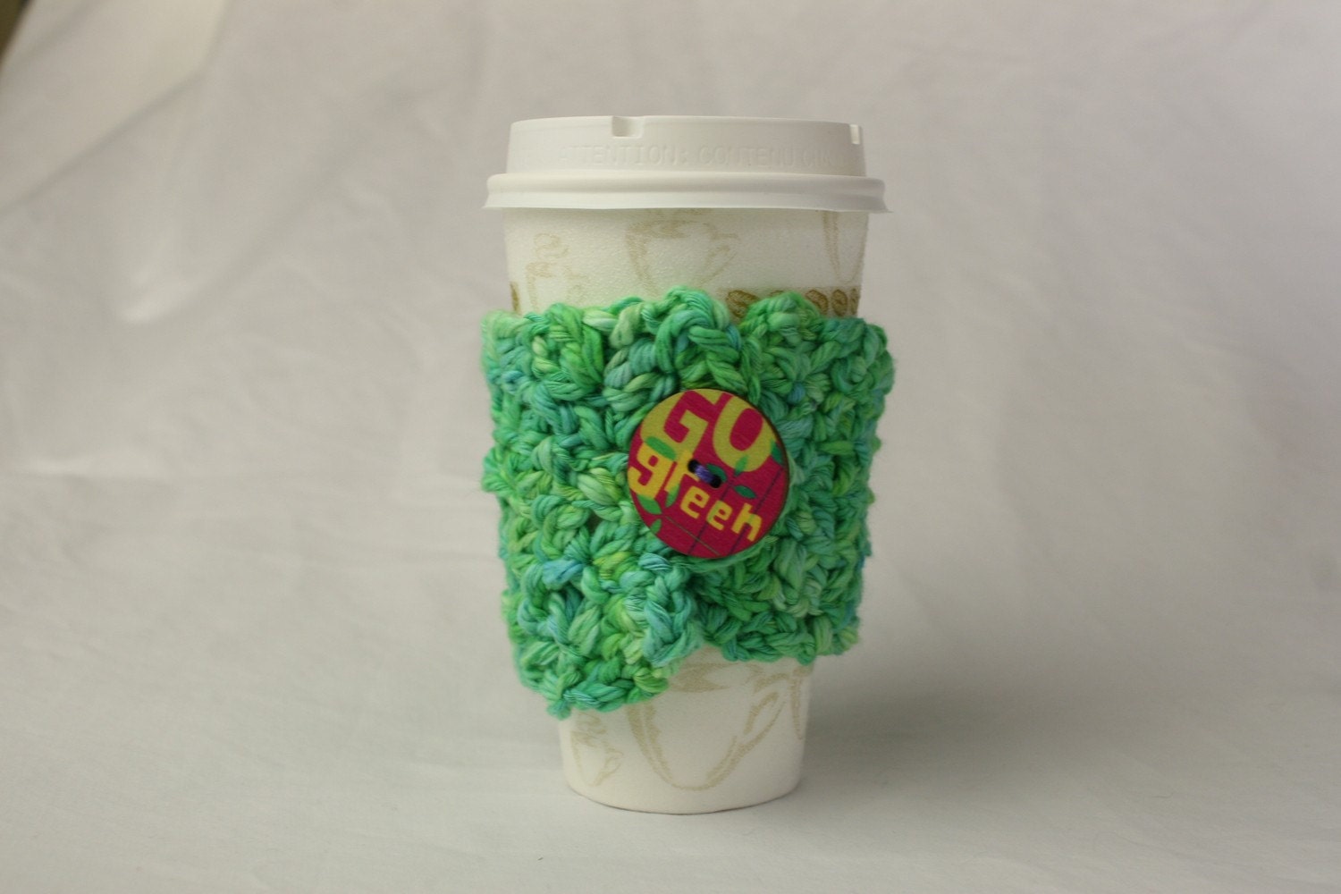 Nature Cotton Coffee Cup Cozy GREEN