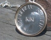 Hand Stamped Say it on a Charm Necklace by donnaodesigns