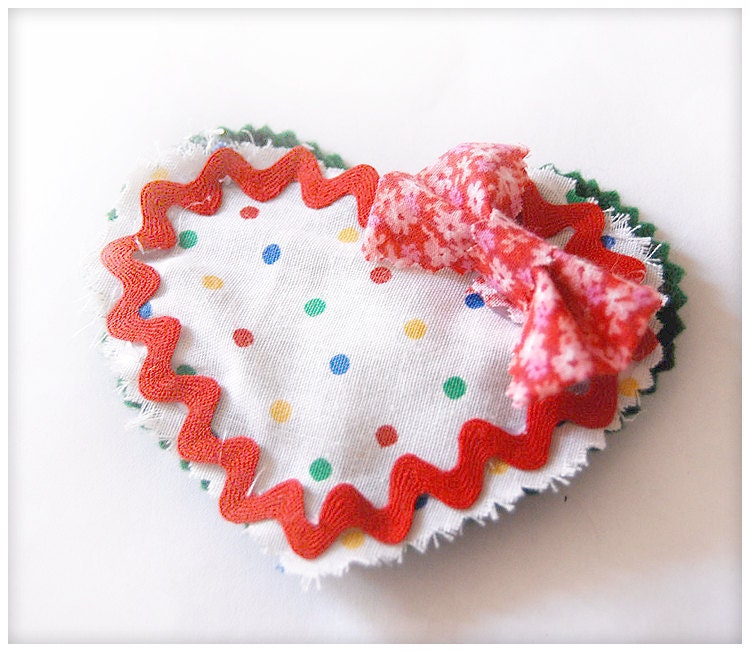 Confetti Heart Hair Pin Barrette