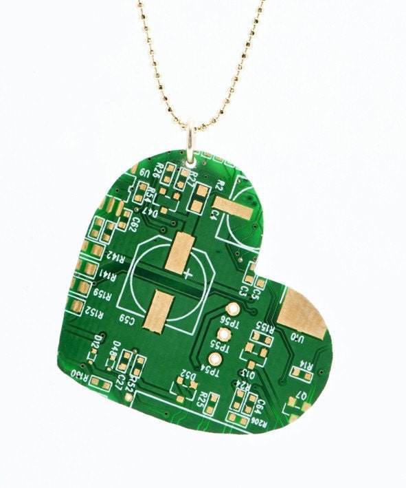 Recycled Heart from computers chips
