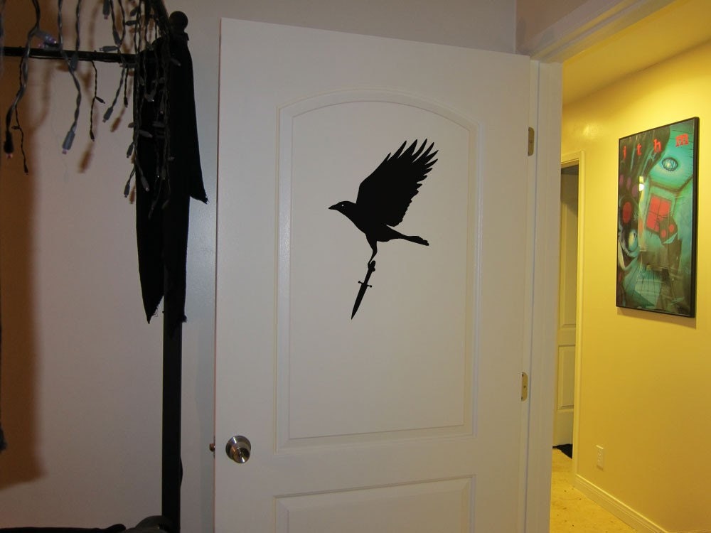 Thieving Crow with Dagger - Wall Decal