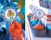 ROBOT Birthday Party - Coordinating Robot Printables - Customized Printable Package