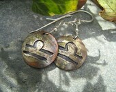 Libra birthsign earrings