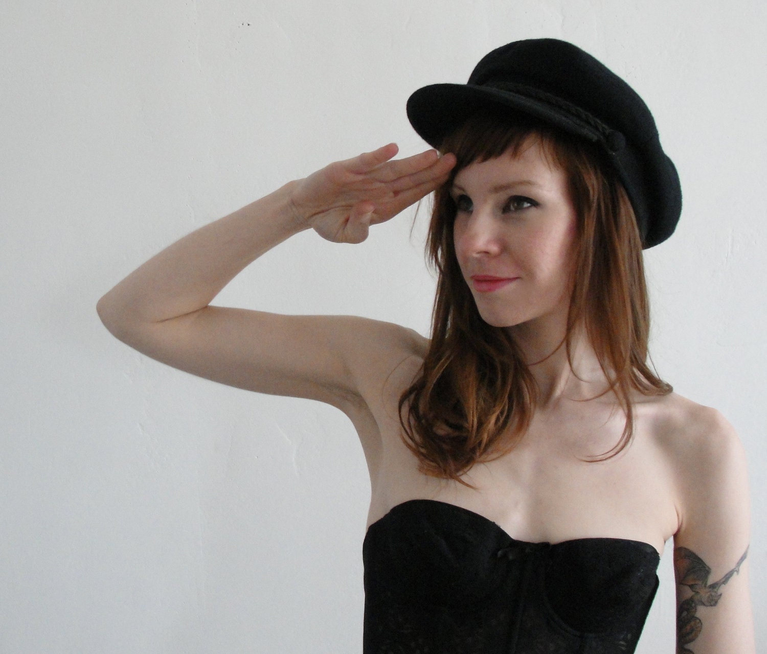 Vintage Dory Style Navy Sailor Hat