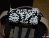 Cute Black Damask Car Seat Handle Arm Pad