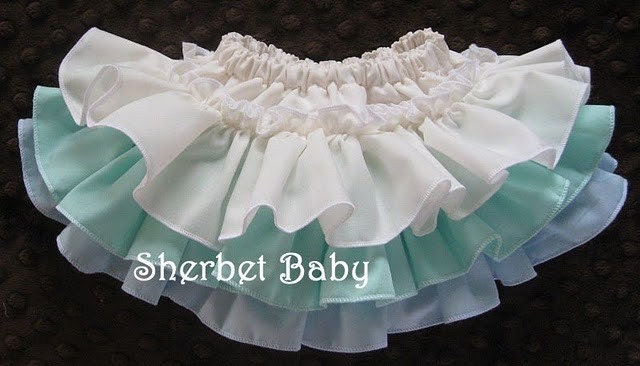Sassy Pants Oh So Sweet Multi Pastels Ruffle Diaper Cover Pink Cream Aqua Blue Green