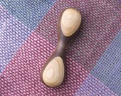 Handcrafted Wooden Rattle in Walnut and Cherry - Wood Toy