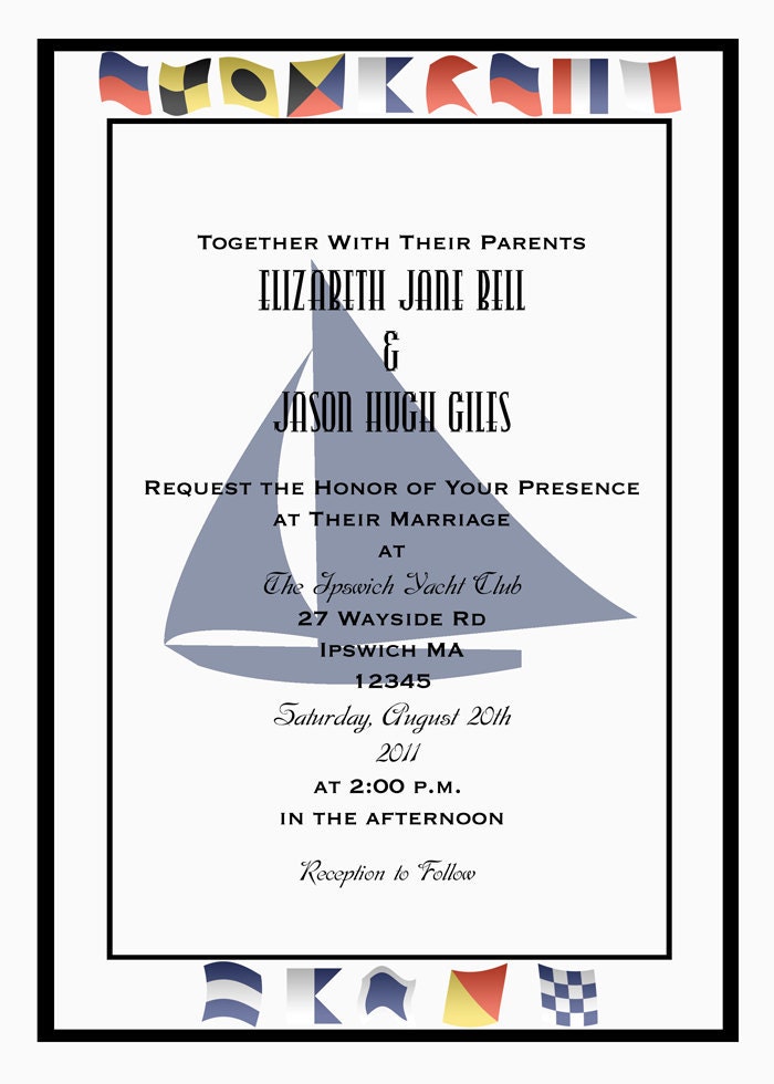 DIY Print- Sail Boat Invitation Suite