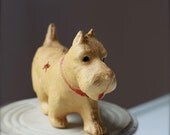 Large Antique Scotty dog. Looks to be stuffed celluloid.