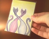 Tangled - Original ACEO Pen and Watercolour