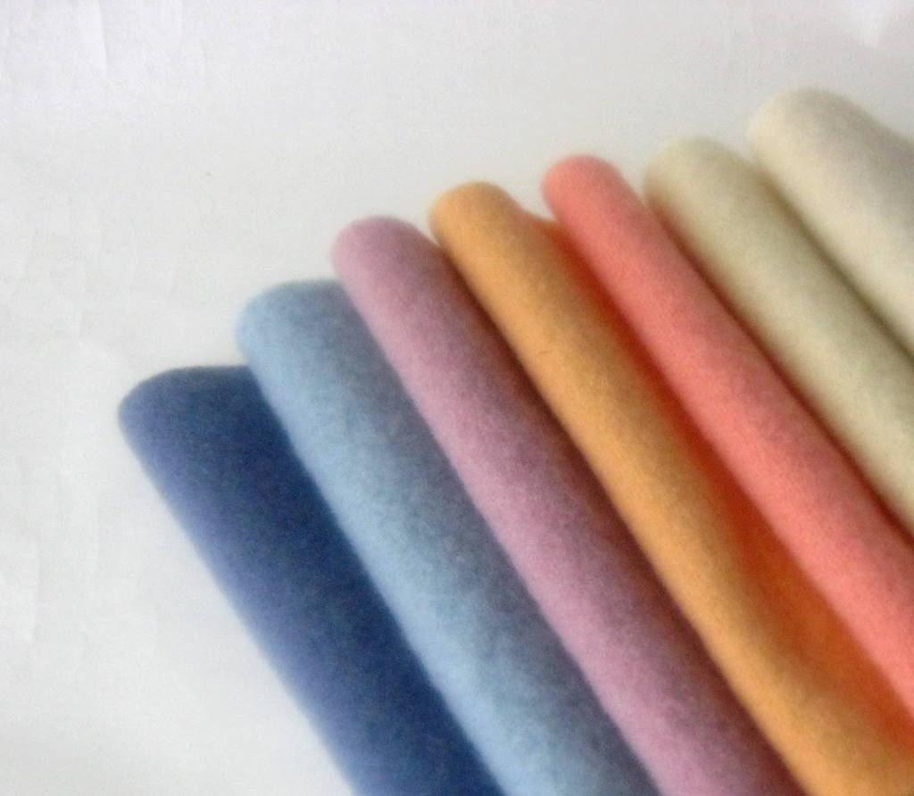 Wool blanket 8x8' squares craft recycled felt pack