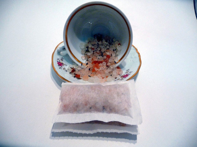 Dead Sea Salt Bath Tea - Fairies Kiss Sensual Ylang Ylang and Lavender - Pink Himalayan Sea Salts